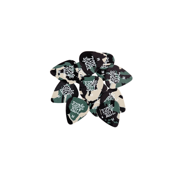 Ernie Ball Plettri Mimetici Medium Busta da 12