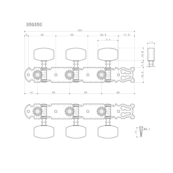 GOTOH Set Meccaniche per Chitarra Classica (Nickel)