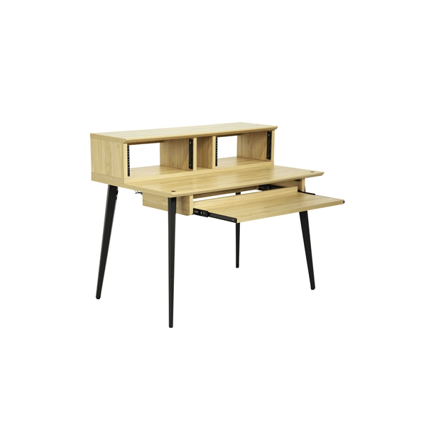 Gator Frameworks GFW-ELITEDESK-MPL Scrivania workstation Elite in acero naturale opaco per studi di registrazione e content creator<br>