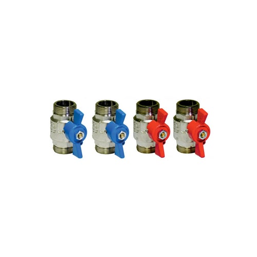 MAXIF 4 pz kit rubinetti valvole a sfera 2 leva rossa 2 leva blu
