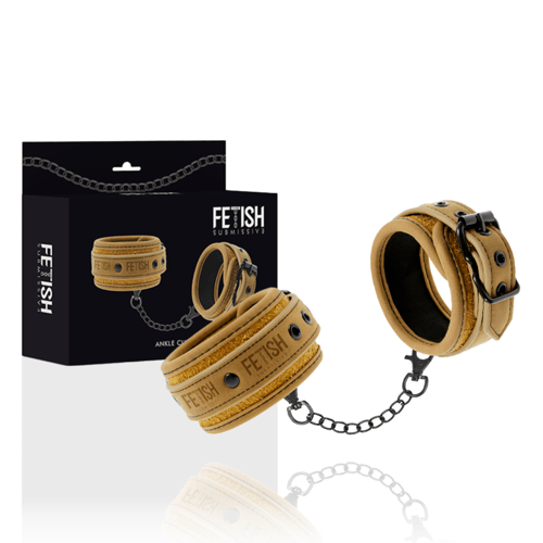 FETISH SUBMISSIVE ORIGIN FETISH SOTTOMESSA ORIGINE - FODERA IN NEOPRENE MANICOTTI PER CAVIGLIA IN PELLE VEGANA