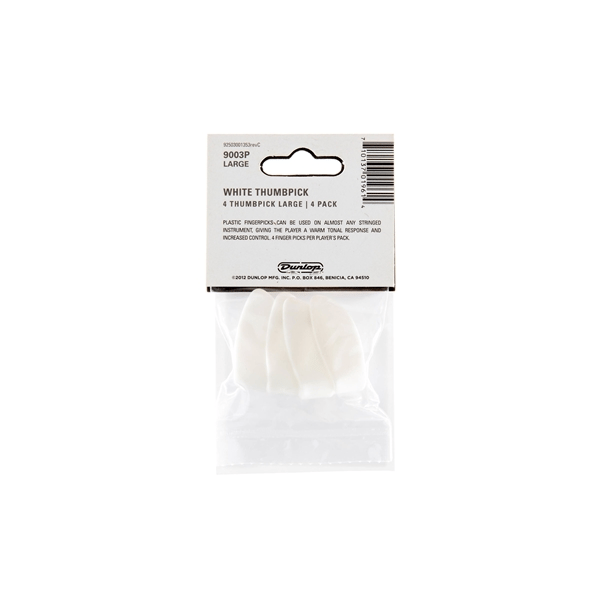 Dunlop 9003P THUMB LARGE - PLAYER'S PACK 4 PLETTRI