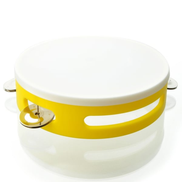 ANGEL Tamburello con sonagli in PVC con pelle sintetica, Medium size