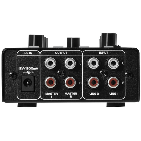 OMNITRONIC GNOME 202P BLACK MINI MIXER DJ 2 CANALI STEREO CON LETTORE MP3 USB
