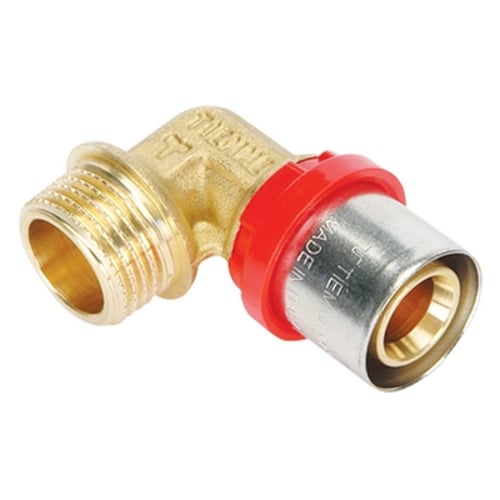 Raccordo press curvo maschio compact per multistrato