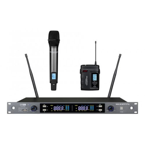 ZZIPP SET DOPPIO RADIOMICROFONO UHF A FREQUENZA FISSA 675,30/695,30