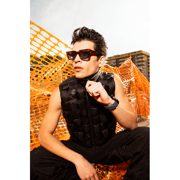 Kyme Eyewear COZY6 - Bold Rectangular Streetwear Sunglasses in Orange Kyme Eyewear COZY6 - Bold Rectangular Streetwear Sunglasses in Orange