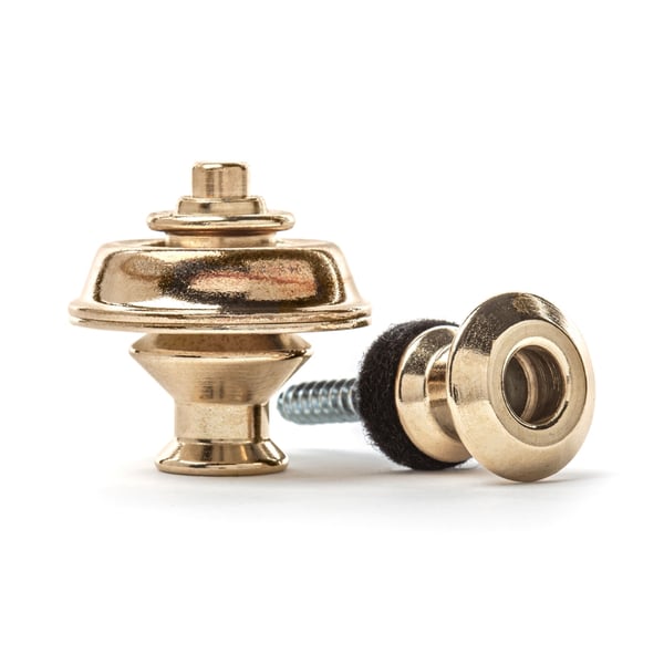 Dunlop SLS1032BR Straplok Dual Design Strap Retainer System, Brass