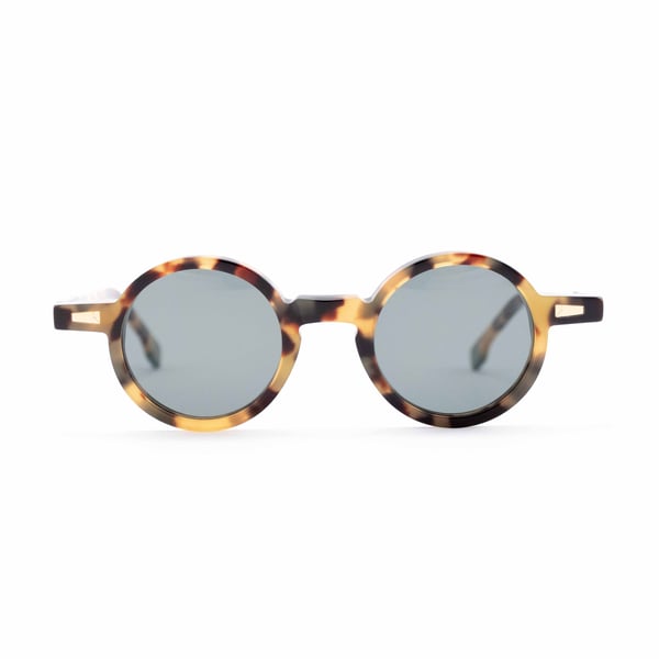 メガネ KYME Kyme - OWEN CON 2 - OPTICAL GLASSES - yellow tortoise Kyme Eyewear Lupe: round sunglasses. Color Tortoiseshell