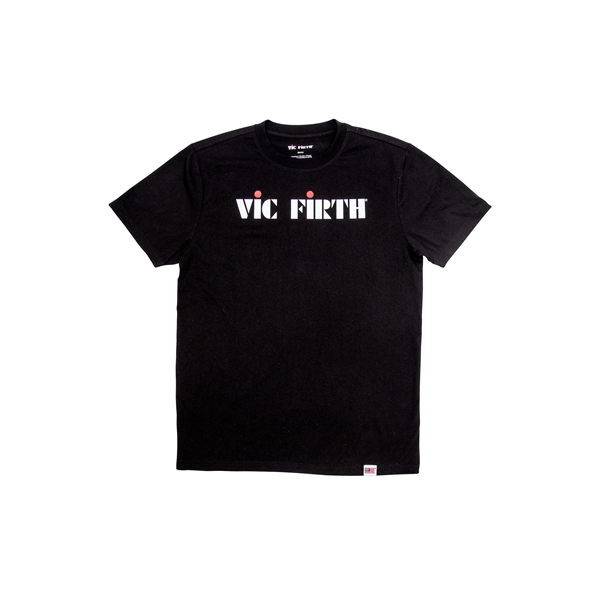 Vic Firth PTS20LOGOL - Black Logo Tee - Large