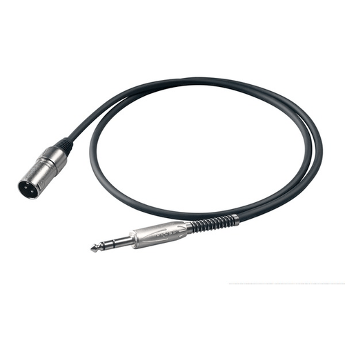 PROEL STAGE Cavo professionale bilanciato con connessioni spina jack Stereo 6.3 mm PROEL - spina volante XLR 3P PROEL / SC5PRO - HPC225 - XLR3MVPRO. Colore diponibile: BK.
