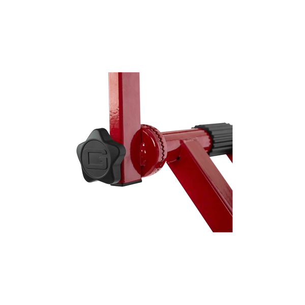Gator Frameworks GFW-KEY-5100XRED Supporto per tastiera a doppio livello con struttura a "X" in colore rosso<br>