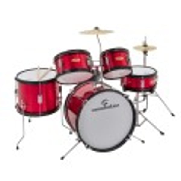 Drum Set 5 pezzi junior metallizzato rosso Soundsation