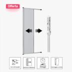 Zanzariera Laterale A Molla Con Freno In KIT DA TAGLIO Colore Bianco RAL 9010. Misure 160 x 250 cm