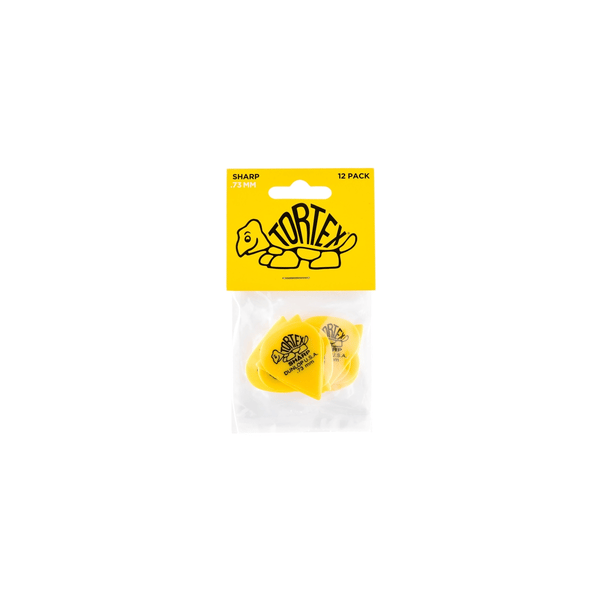 Dunlop 412P Tortex Sharp Yellow .73