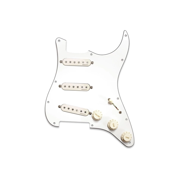 Fishman Fluence Loaded Pickguard Stratocaster 3 Single Width White