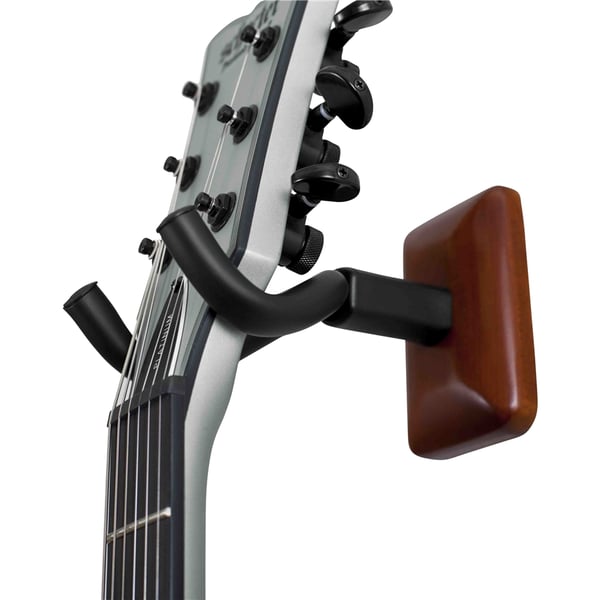 Gator Frameworks GFW-GTR-HNGRMHG Supporto a muro per chitarra con piastra mogano<br>
