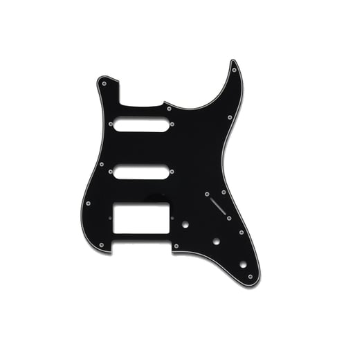 SOUNDSATION PARTS Mascherina per Chitarra Stratocaster, 3 Strati, Black, Humbucker