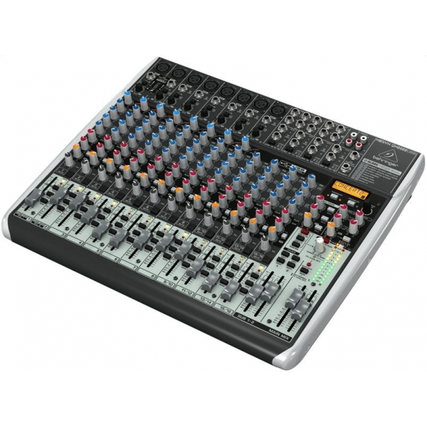 BEHRINGER XENYX QX2222-USB MIXER USB 22 INGRESSI 8 COMPRESSORI 2 BUS EFFETTI KLARK TEKNIK WIRELESS READY +48V