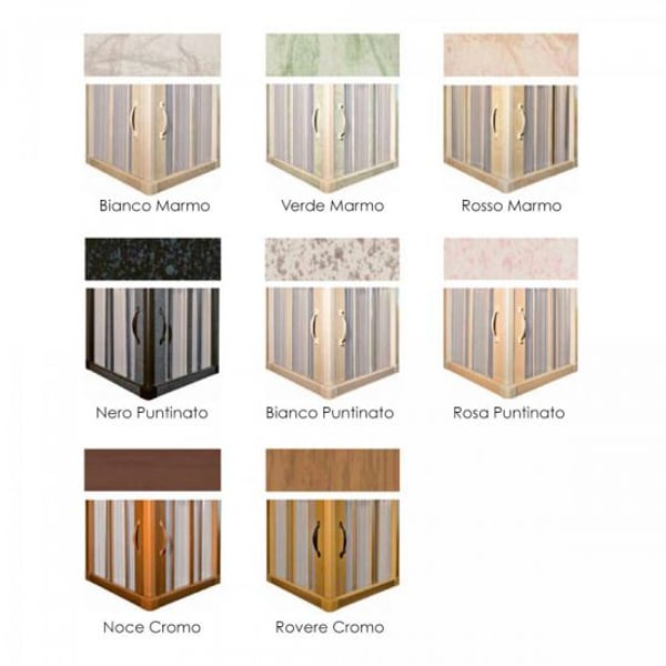 Box Doccia In PVC Con Apertura A Soffietto - 70x70cm, Altezza 175cm, Bianco - Foto 1