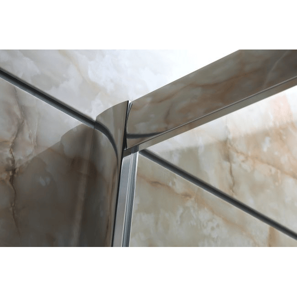 Box Doccia Semicircolare Vetro Opaco Anticalcare Temperato 4 MM Apertura Angolare Doppio Scorrevole. Misura 80x80