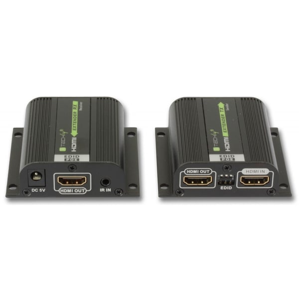 TECHLY EXTENDER HDMI FULL HD 3D POE FINO A 40 METRI EDID IR CAVI CAT 6 6A 7