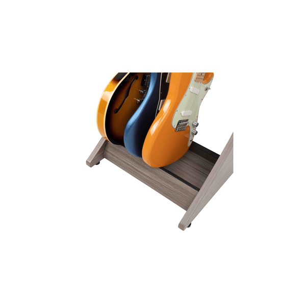 Gator Frameworks GFW-ELITEGTR3RK-GRY Rack per chitarre 3-4 posti in finitura grigio driftwood<br>