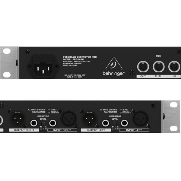 BEHRINGER FBQ2496 FEEDBACK DESTROYER PRO SOPPRESSORE EQUALIZZATORE PARAMETRICO