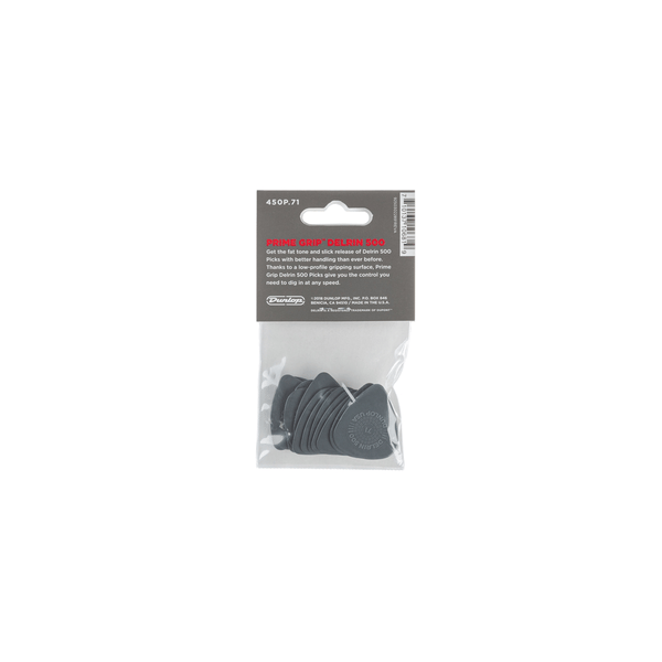 Dunlop 450P071 Prime Grip Delrin 500 .71 mm Player's Pack/12