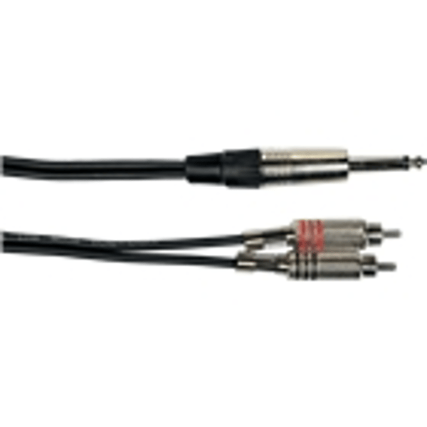 Yellow Cable K02-3 Cavo Segnale 2x RCA maschio/Jack Mono 3 m