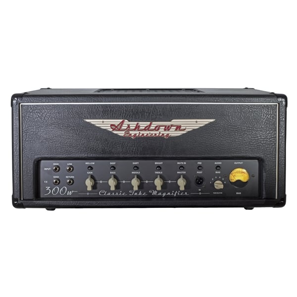 ASHDOWN CTM-300 TESTATA VALVOLARE PER BASSO ELETTRICO CTM300 300 WATT EQ 3 BANDE 6 SWITCH VU-METER EFX LOOP