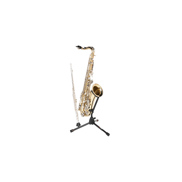 Gator Frameworks GFW-BNO-SAXFLU Supporto a treppiede per sax alto/tenore con attacco per clarinetto o flauto<br>