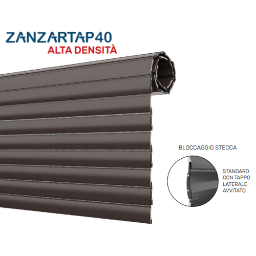 Tapparelle Alluminio Coibentato Alta Densità Microforate 7.3x40 ZANZARTAP 40 HD