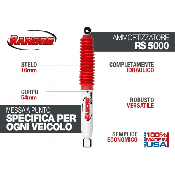 AMMORTIZZATORE RANCHO 5000 PER SUZUKI JIMNY POSTERIORE DAL 2018