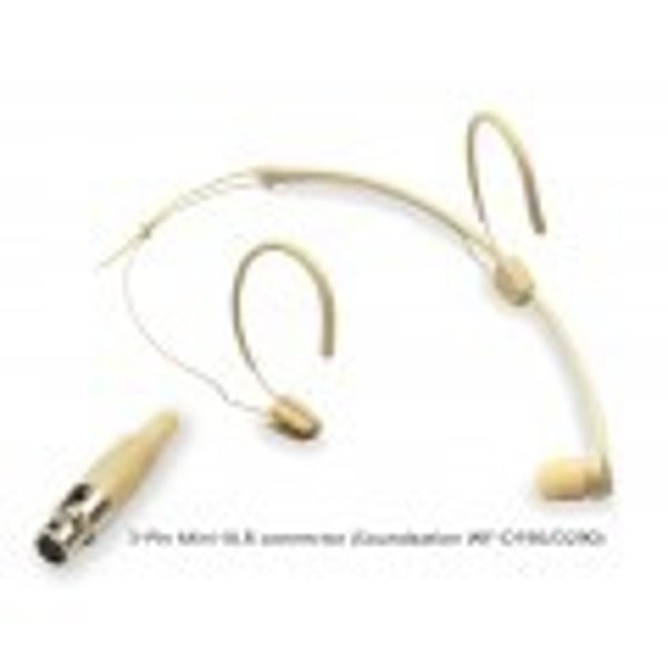 Mic. ad Archetto Cardioide, mini-XLR 3-Pin, Beige (per Soundsation WF-D190-D290). Modello VISAGE-C01E BG