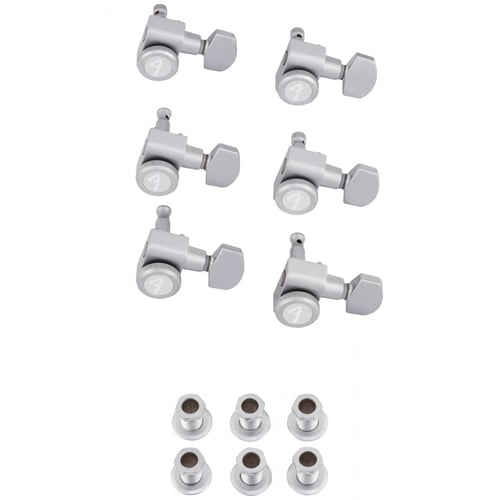 FENDER Bloccaggio Stratocaster® / Telecaster® Staggered Tuning Machines Brushed Chrome 6-pack