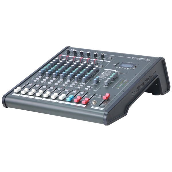 STUDIOMASTER Console di missaggio professionale a 8 canali con Media e Bluetooth. Modello SESSIONMIX 822