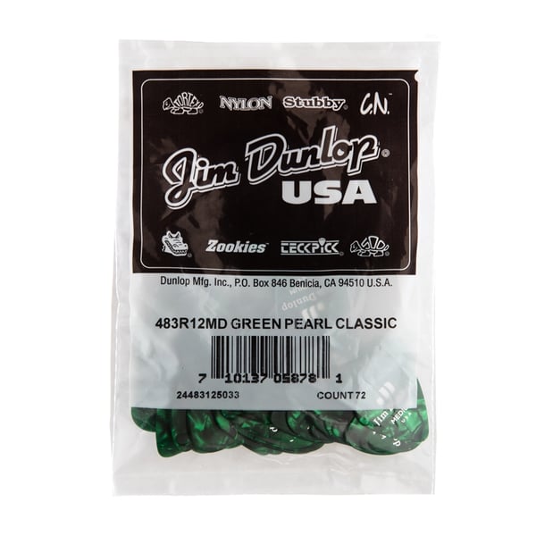 Dunlop 483R#12 Green Perloid - Medium