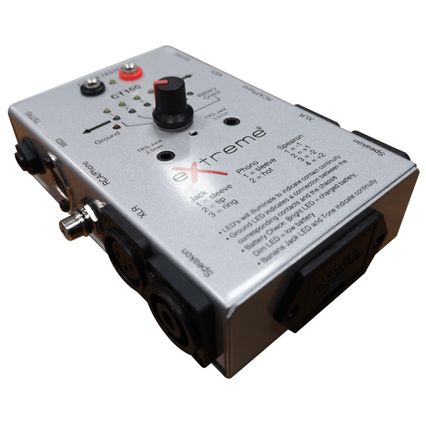 EXTREME CT100 TESTACAVI CABLE TESTER TESTA CAVI XLR JACK RCA SPEAKON MIDI TESTA CAVI AUDIO