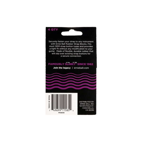 Ernie Ball 5618 Strap Blocks Purple