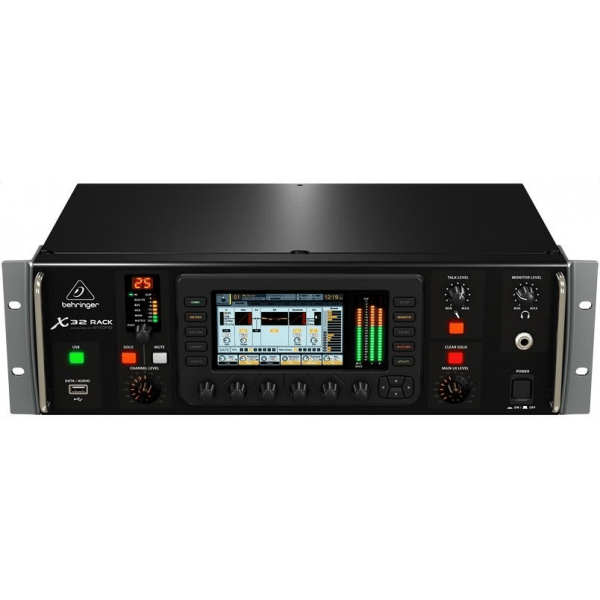 BEHRINGER X32 RACK MIXER DIGITALE 3U RACK 16 PREAMPLIFICATORI MICROFONICI MIDAS INTERFACCIA AUDIO USB 40 IN 25 BUS 2 AES50 KLARK TEKNIK SUPERMAC
