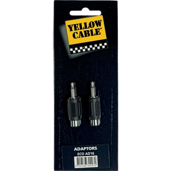 Yellow Cable AD16 Adattatore RCA Femmina/Mini Jack Mono Maschio 2 Pcs