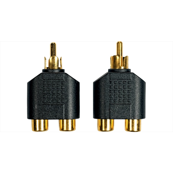 Yellow Cable AD14 Adattatore RCA Maschio/2x RCA Femmina 2 Pcs