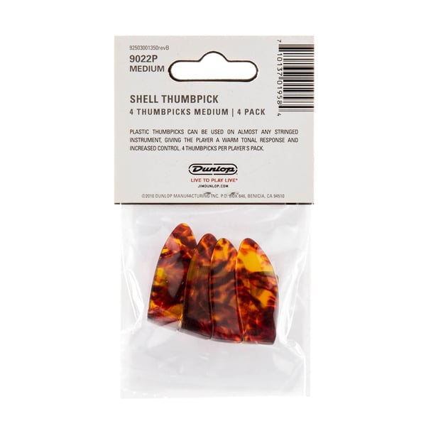Dunlop 9022P THUMB MEDIUM - PLAYER'S PACK 4 PLETTRI
