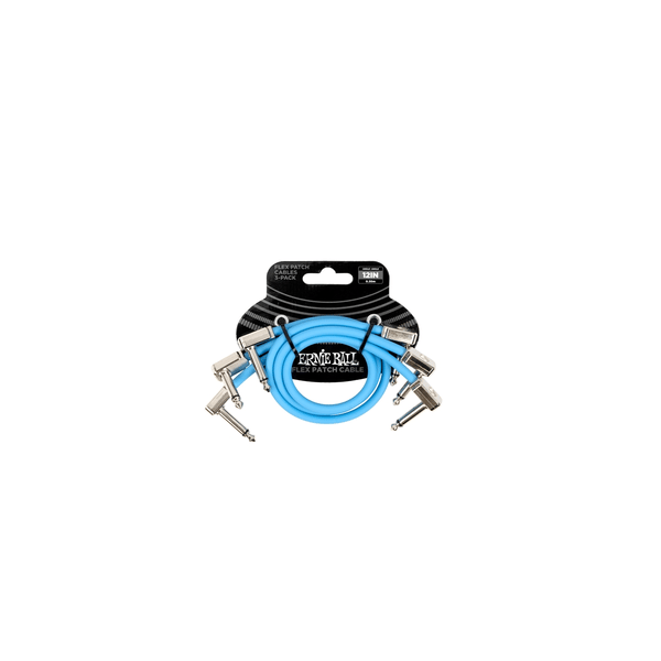 Ernie Ball 6461 Flex Patch Cable Blue 30cm 3pk