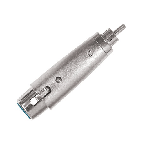 PROEL STAGE Adattatore professionale in metallo: presa XLR 3 poli -> spina RCA.