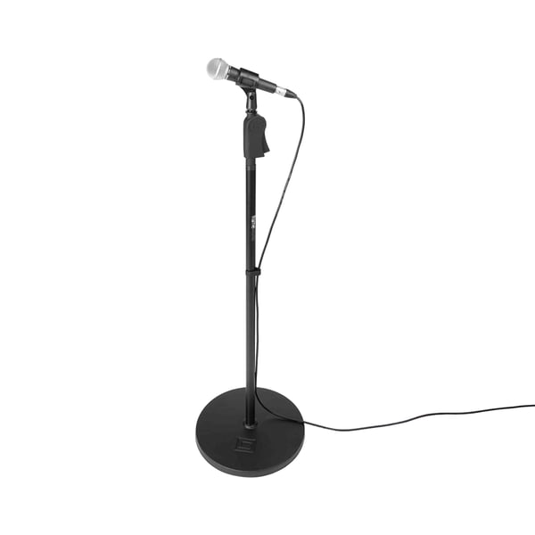 Gator Frameworks GFW-MIC-1201 Supporto microfonico con base rotonda da 30,5 cm e altezza regolabile da 101,6 a 160 cm<br>