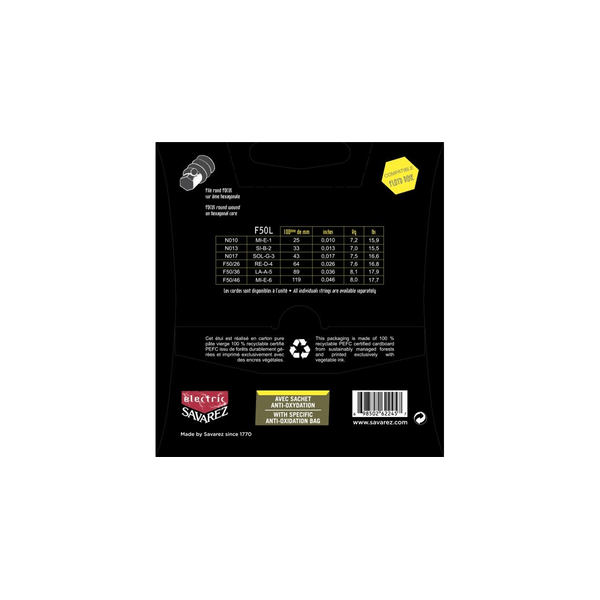 Savarez F50L Corde Focus per Chitarra Elettrica 10-46, Set/6