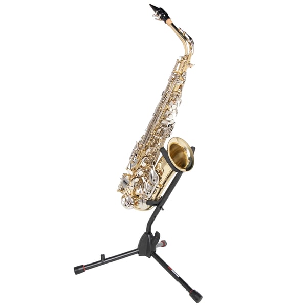 Gator Frameworks GFW-BNO-SAXFLU Supporto a treppiede per sax alto/tenore con attacco per clarinetto o flauto<br>