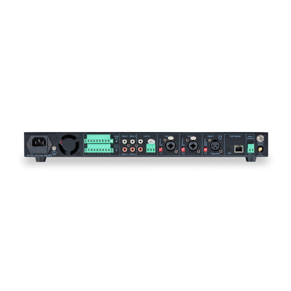 HELVIA Mixer-Amplificatore 4x60W 1U Rack a Matrice con 4-Ingressi e 4 Zone con Multi-Player